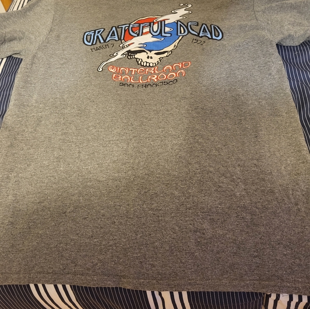 Grateful Dead Winterland 1972 Tshirt Liquid Blue